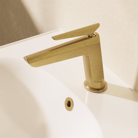 Crosswater Mono Basin Tap Brushed Brass Crosswater Foile Basin Monobloc Mixer Tap