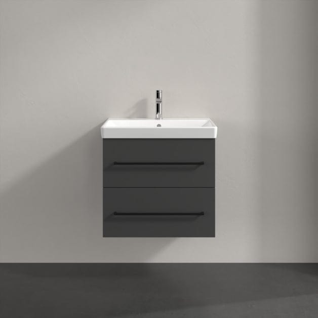 Villeroy & Boch Wall Mounted Vanity Unit Villeroy & Boch Avento Wall Hung Vanity Unit 580mm Two Drawers with Basin