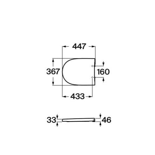 Roca Toilet Seat Roca Meridian-N Supralit® Soft Close, Quick Release Toilet Seat