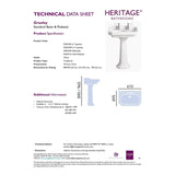 Heritage Pedestal Basin Heritage Granley Standard Basin with Pedestal