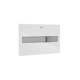 ROCA Flush Plate White/Grey Roca Duplo One Flush Plate with Square Buttons