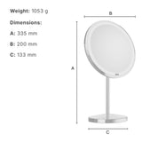 Smedbo Cosmetic and Shaving Mirror Smedbo Beslagsboden Glow Freestanding LED Magnifing Mirror