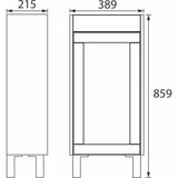 Heritage Cloakroom Unit Heritage Lynton 400mm Floor Standing Cloakroom Vanity Unit with Basin, Waste and Handle Bundle