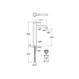 Roca Tall Basin Tap Roca Ona Tall Basin Mixer Tap with Click Clack Waste and Cold Start