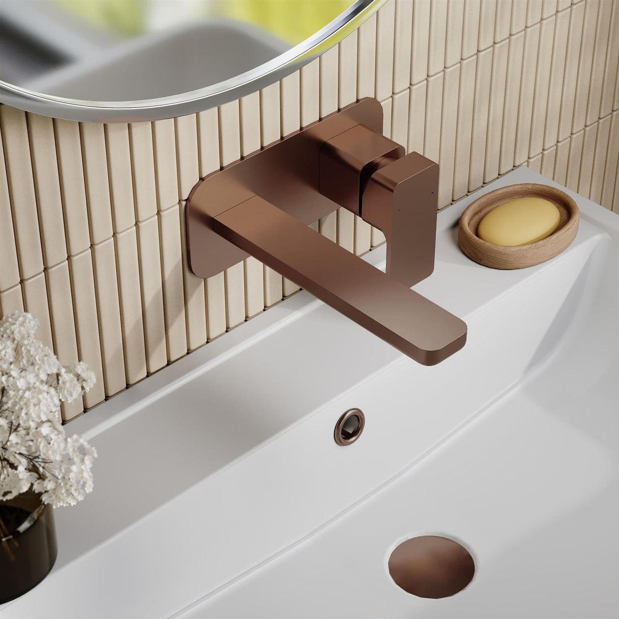 Aquarius Bathrooms Wall Mounted Basin Tap Aquarius Tetra Wall Mounted 2 Tap Hole Basin Mixer Tap