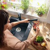 Hansgrohe Kitchen Tap Hansgrohe Zesis M33 Single Lever Kitchen Mixer Tap 160 with Pull-Out Spray