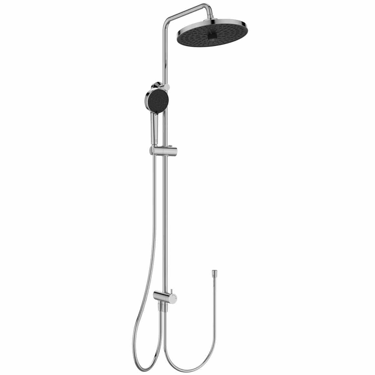 Ideal Standard Shower Riser Rail Chrome Ideal Standard IdealRain Shower Diverter with Adjustable Riser with Showerhead and Handset