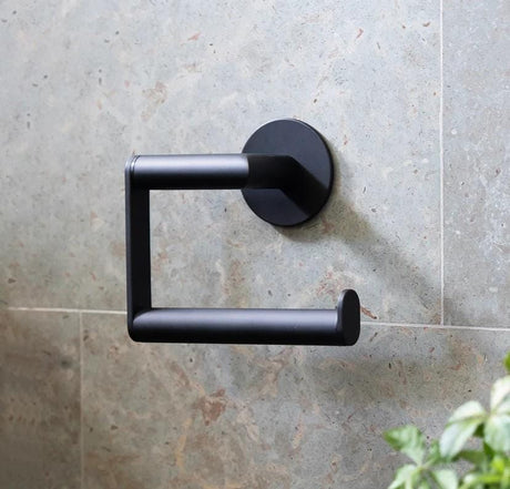 Smedbo Toilet Roll Holder Matt Black Smedbo Dot Self-Adhesive Toilet Roll Holder
