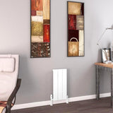 Eastbrook Panel Radiator 600 x 280 / Electric Only Eastbrook Charlton Vertical Aluminium Designer Radiator in Matt White