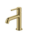 Flova Mono Basin Tap Brushed Brass Flova Moonlight Basin Mixer Tap with Clicker Waste
