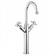 Crosswater Tall Basin Tap Chrome Crosswater Belgravia Tall Monobloc Basin Mixer Tap with Crosshead Handle