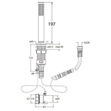 Crosswater Shower Handset Crosswater MPRO Follow Me Round Shower Handset and Hose in Chrome