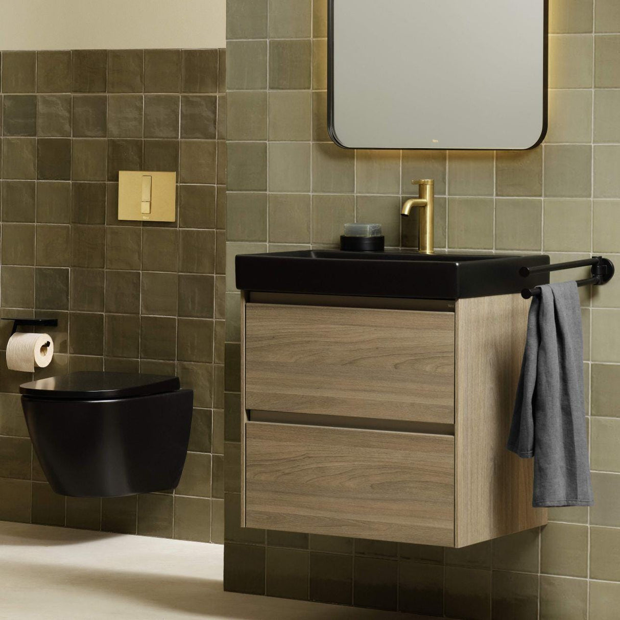 Roca Mono Basin Tap Roca Ona Medium Height Basin Mixer Tap with Click Clack Waste and Cold Start