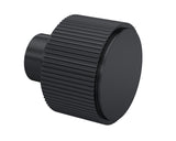 Aquarius Bathrooms Furniture Handle Matt Black / Fluted Round Knob Aquarius Leighton Furniture Handle