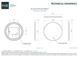 hib. Illuminated Mirror hib. Arcane Round LED Illuminated Mirror