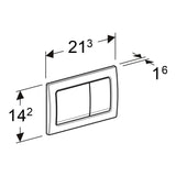 Geberit Flush Plate Geberit Alpha Flush Plate with Square Buttons
