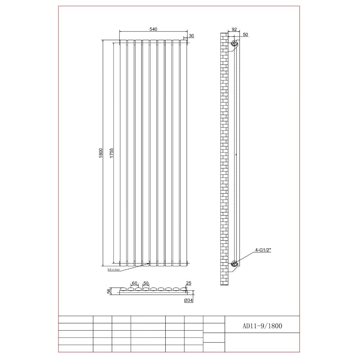 Aquarius Bathrooms Column Radiator Aquarius Athens Single Vertical Column Radiator in White