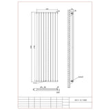 Aquarius Bathrooms Column Radiator Aquarius Athens Single Vertical Column Radiator in White