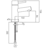 VADO Mono Basin Tap Vado Zoo Mono Basin Mixer Tap in Chrome
