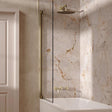 UK Bathroom Store Concealed Shower Set Brushed Brass / Wall Arm / 300mm Crosswater Module Shower Set 3 with Fixed Overhead Shower and Bath Spout