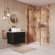 Crosswater Hinged Shower Door Brushed Bronze / 2000 x 900 Crosswater Asura 8mm Hinged Shower Door Side Panel