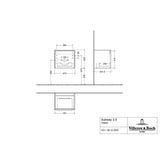 Villeroy & Boch Wall Mounted Vanity Unit Villeroy & Boch Subway 3.0 Wall Hung 500mm One Drawer Vanity Unit with Basin