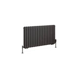 Eastbrook Column Radiator Eastbrook Rubano Straight Horizontal Traditional Column Radiator in Matt Anthracite