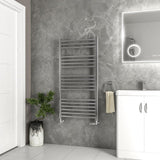Eastbrook Ladder Rail 1200 x 600 / Central Heating Eastbrook Wendover Straight Vertical Heated Towel Rail in Polished Stainless Steel