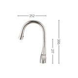 Crosswater Cook Side Lever Kitchen Mixer Tap with Concealed Dual Function Spray