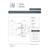 JTP Concealed Shower Valve JTP HIX 2 Outlet, 3 Handle Horizontal Thermostatic Concealed Shower Valve