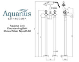 Aqaurius Freestanding Bath Filler Aquarius Chic Floorstanding Bath Shower Mixer Tap