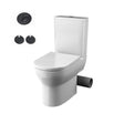 Tissino Close Coupled Toilet Right Hand / Matt Black Tissino Nerola Rimless Closed Coupled Toilet - Right or Left Soil Exit - with Soft Close Wrapover Seat