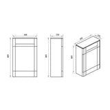 Eastbrook WC Back To Wall Unit Easbrook Hardwick WC Unit - 600mm Wide