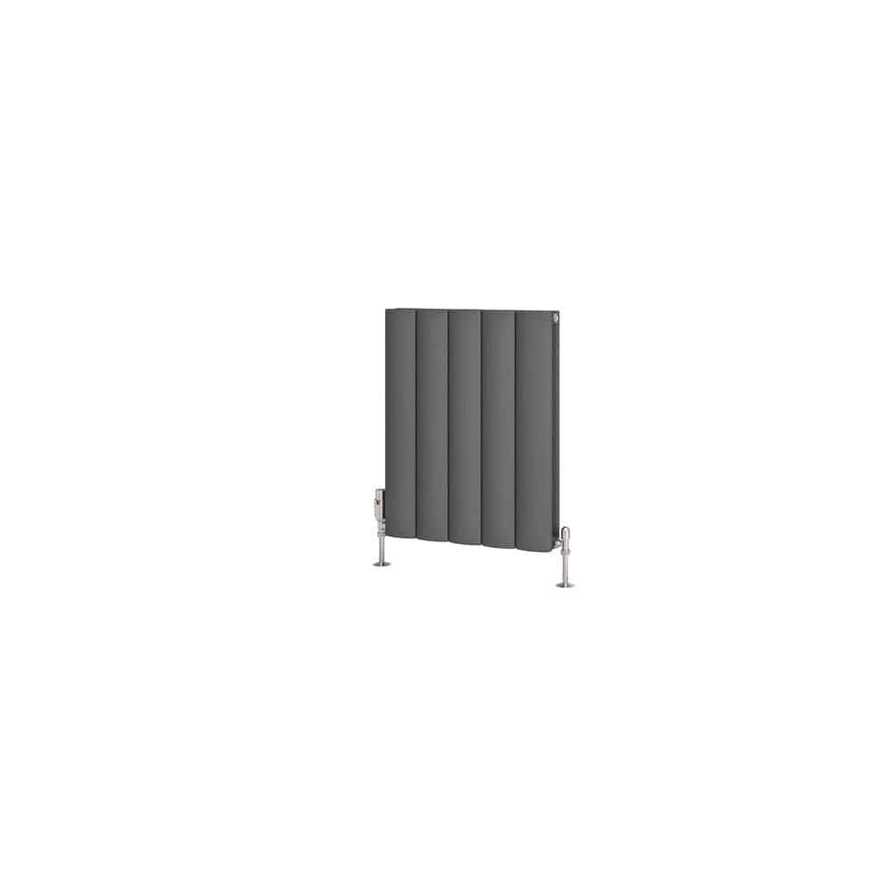 Eastbrook Panel Radiator Eastbrook Guardia Straight Horizontal Aluminium in Matt Anthracite