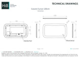 HiB Illuminated Mirror 700 x 1200mm HiB Cassini Curve LED Illuminated Mirror