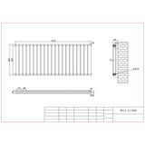 Aquarius Bathrooms Panel Radiator Aquarius Flat Double Horizontal Panel Radiator