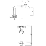 Sagittarius Kitchen Tap Sagittarius Churchman Crosshead Bib Taps and Stands in Chrome