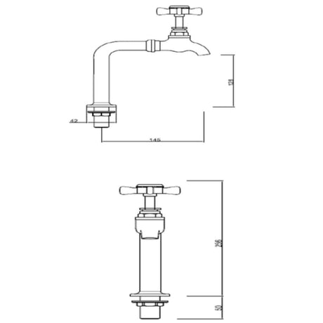 Sagittarius Kitchen Tap Sagittarius Churchman Crosshead Bib Taps and Stands in Chrome