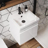 Saneux Wall Mounted Vanity Unit Saneux Air Vanity Unit With Basin - 400 X 350mm - One Drawer - Wall Mounted