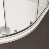Crosswater Quadrant Shower Enclosure Crosswater Kai 6 Quadrant Single Door Shower Enclosure 900 x 900mm - Silver