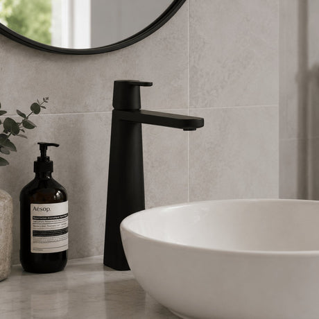Crosswater Tall Basin Tap Crosswater Marvel Tall Mono Basin Mixer Tap in Matt Black