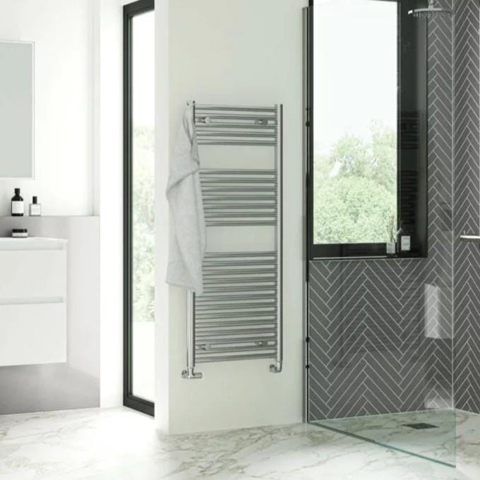 Tissino Ladder Rails 1212 x 500 / Central Heating Tissino Hugo2 Designer Towel Radiator in Chrome