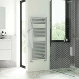 Tissino Ladder Rails 1212 x 500 / Central Heating Tissino Hugo2 Designer Towel Radiator in Chrome