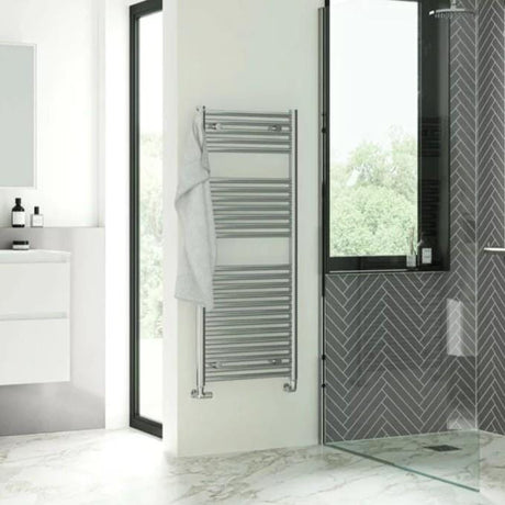 Tissino Ladder Rails 1212 x 500 / Central Heating Tissino Hugo2 Designer Towel Radiator in Chrome