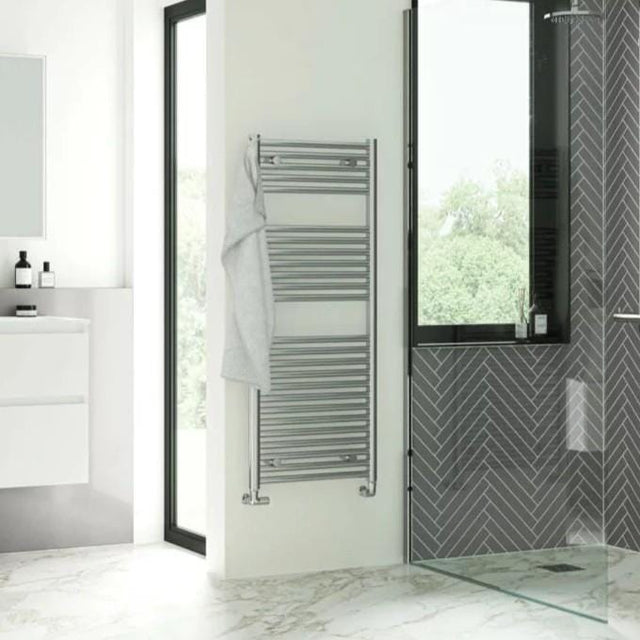 Tissino Ladder Rails 1212 x 500 / Central Heating Tissino Hugo2 Designer Towel Radiator in Chrome