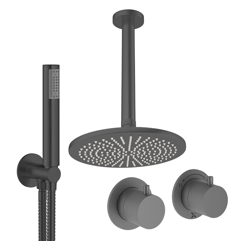 UK Bathroom Store Concealed Shower Set Crosswater Module Shower Set 1 with Fixed Head and Pencil Handset