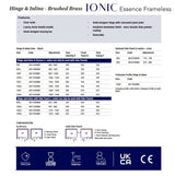 Merlyn Ionic Essence Frameless Hinged Shower Door and Inline Panel