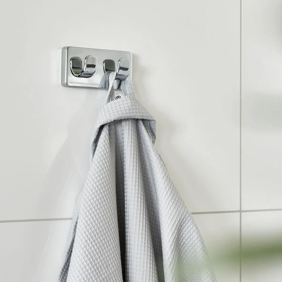 Smedbo Towel Rails and Rings Smedbo Ice Double Towel Hook in Chrome