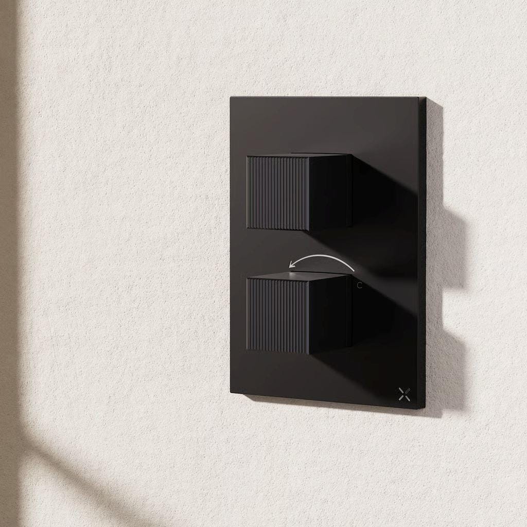 Crosswater Concealed Shower Valve Matt Black Crosswater Limit Crossbox 2 Multi-Flow Outlet Trimset