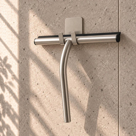 Smedbo Squeegee Brushed Stainless Steel Smedbo Sideline Shower Squeegee with Self-Adhesive Hook
